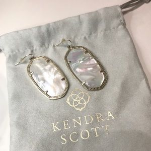 Danielle Earrings - Ivory MOP/Gold